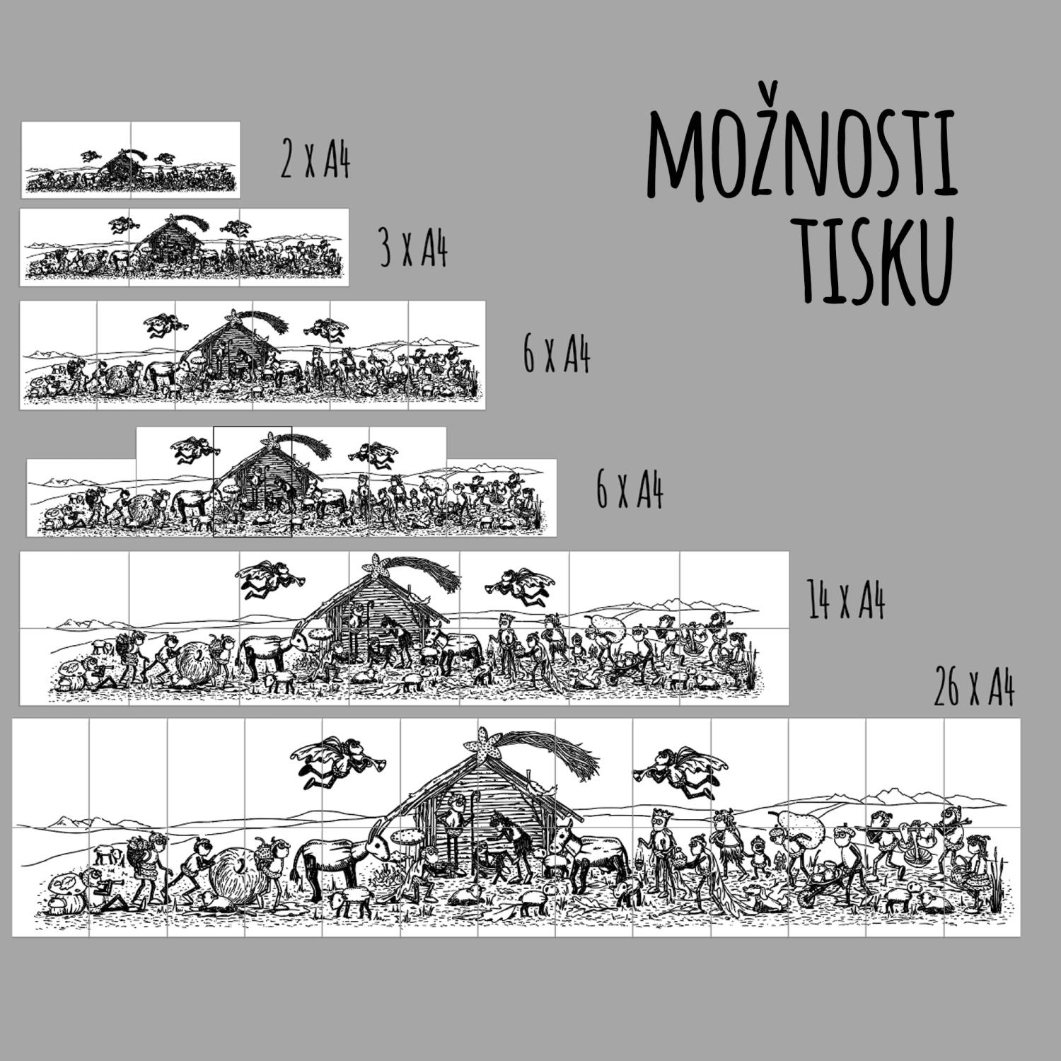 Betlém - velká kooperativní omalovánka - panorama – obrázek 3