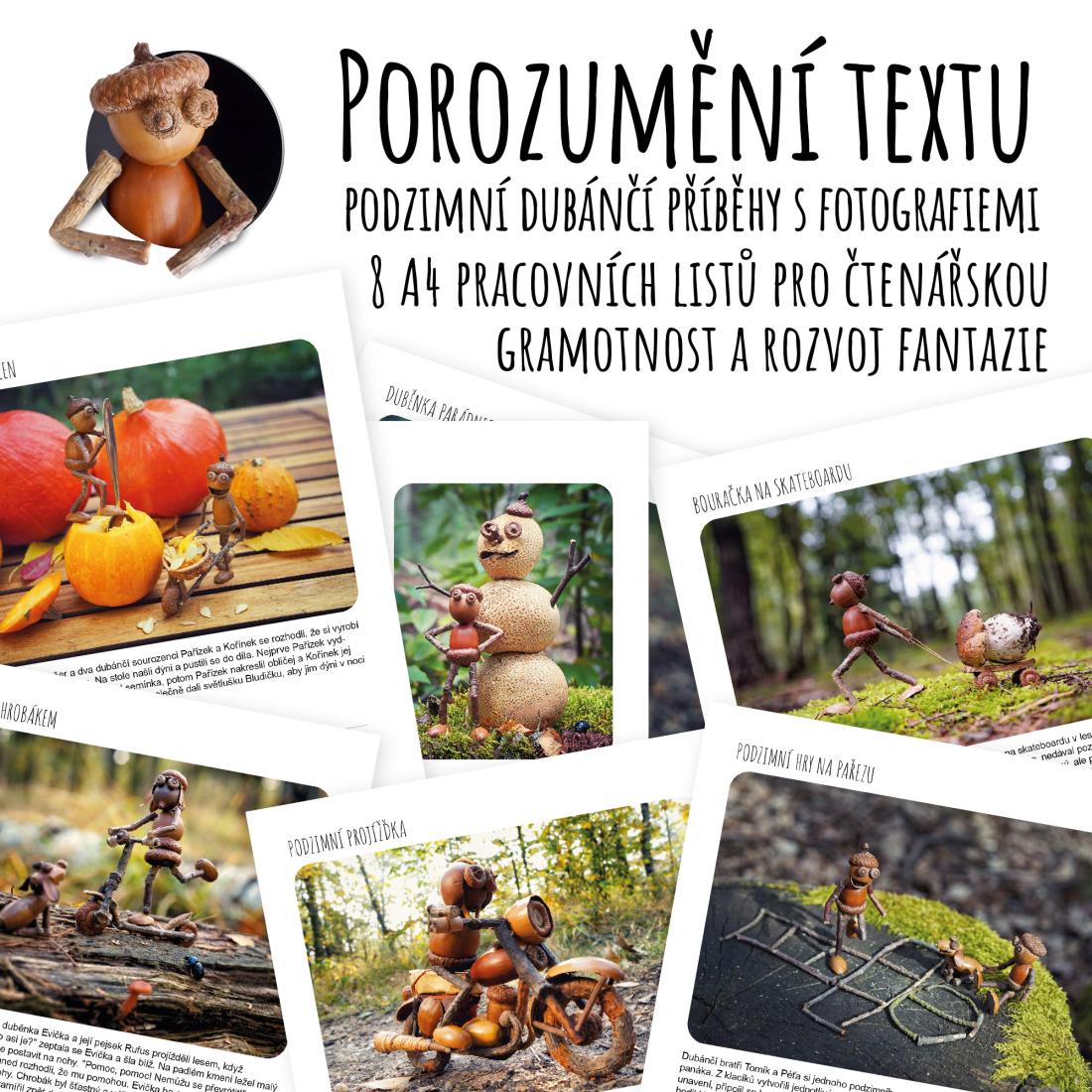 Porozumění textu - podzimní dubánčí příběhy s fotografiemi