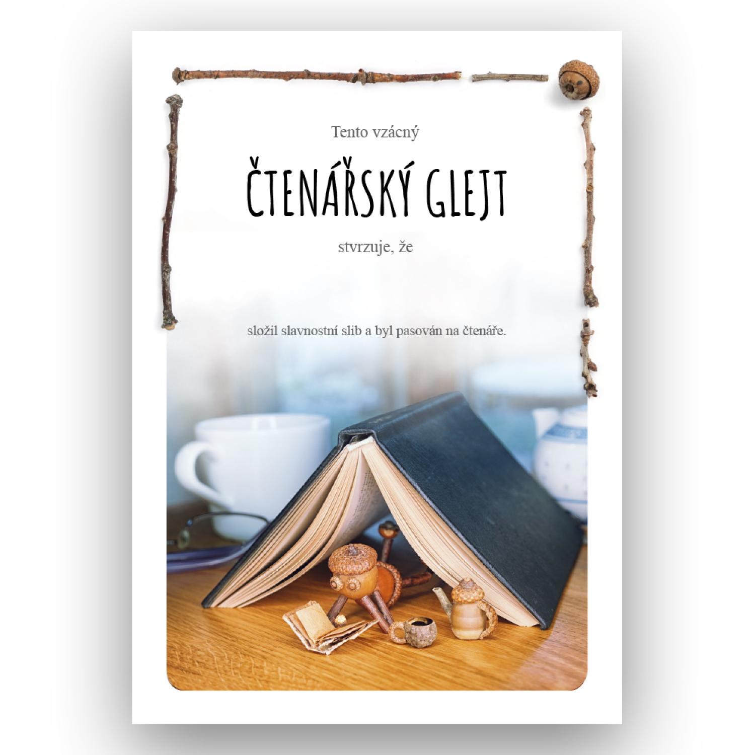 Čtenářské glejty - pamětní listy - pro pasování na čtenáře – obrázek 3