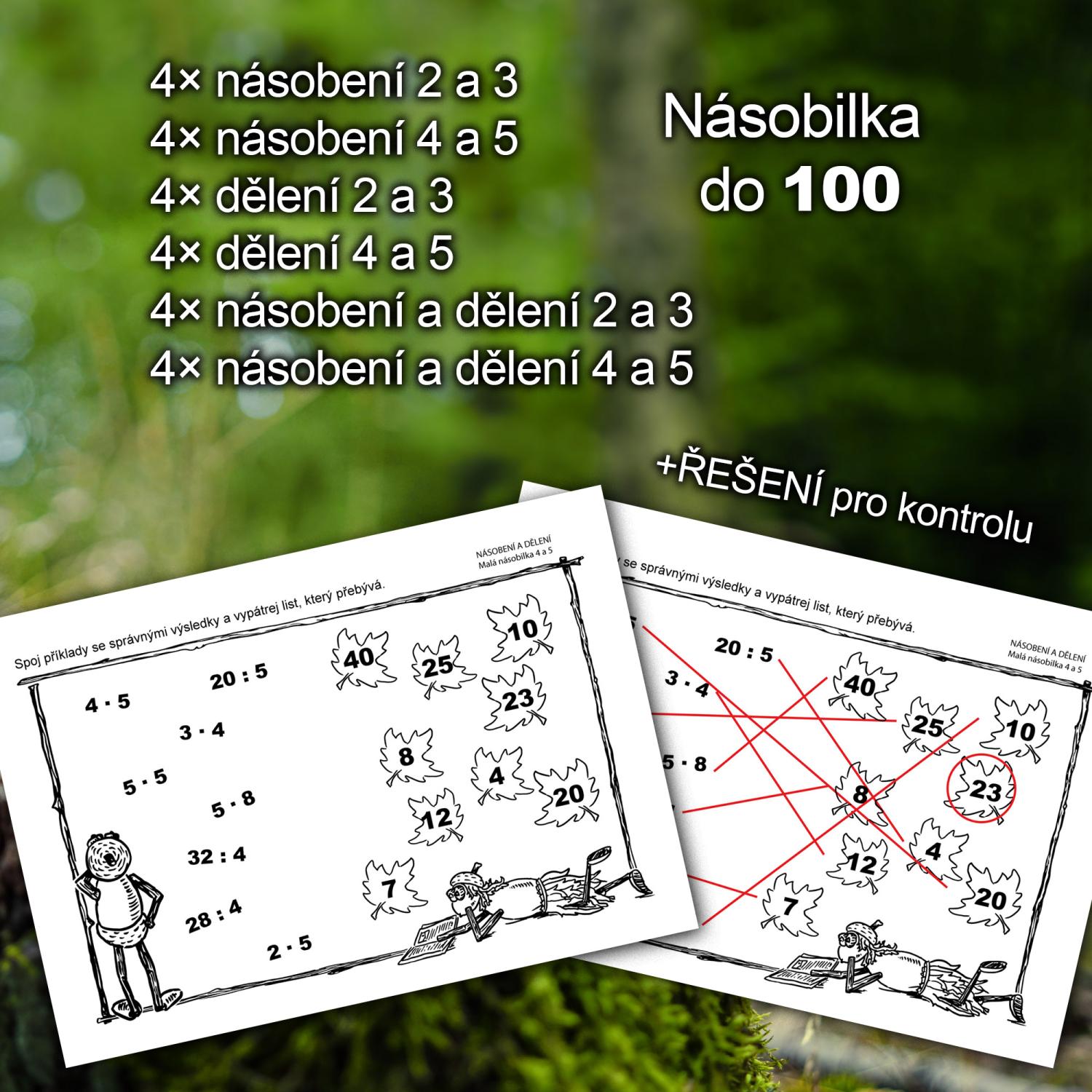 Dubánčí pátračka - násobilka 2, 3, 4 a 5 - najdi vetřelce – obrázek 2