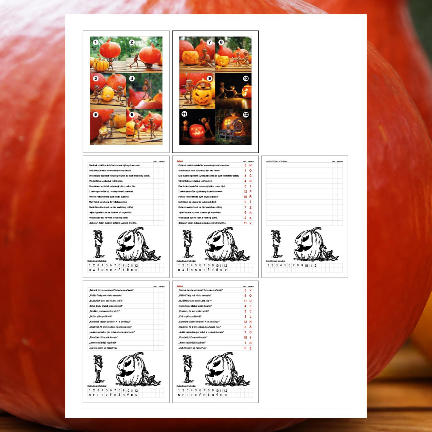 Halloweenská běhačka s porozuměním textu – Dubánci a dýně – obrázek 3