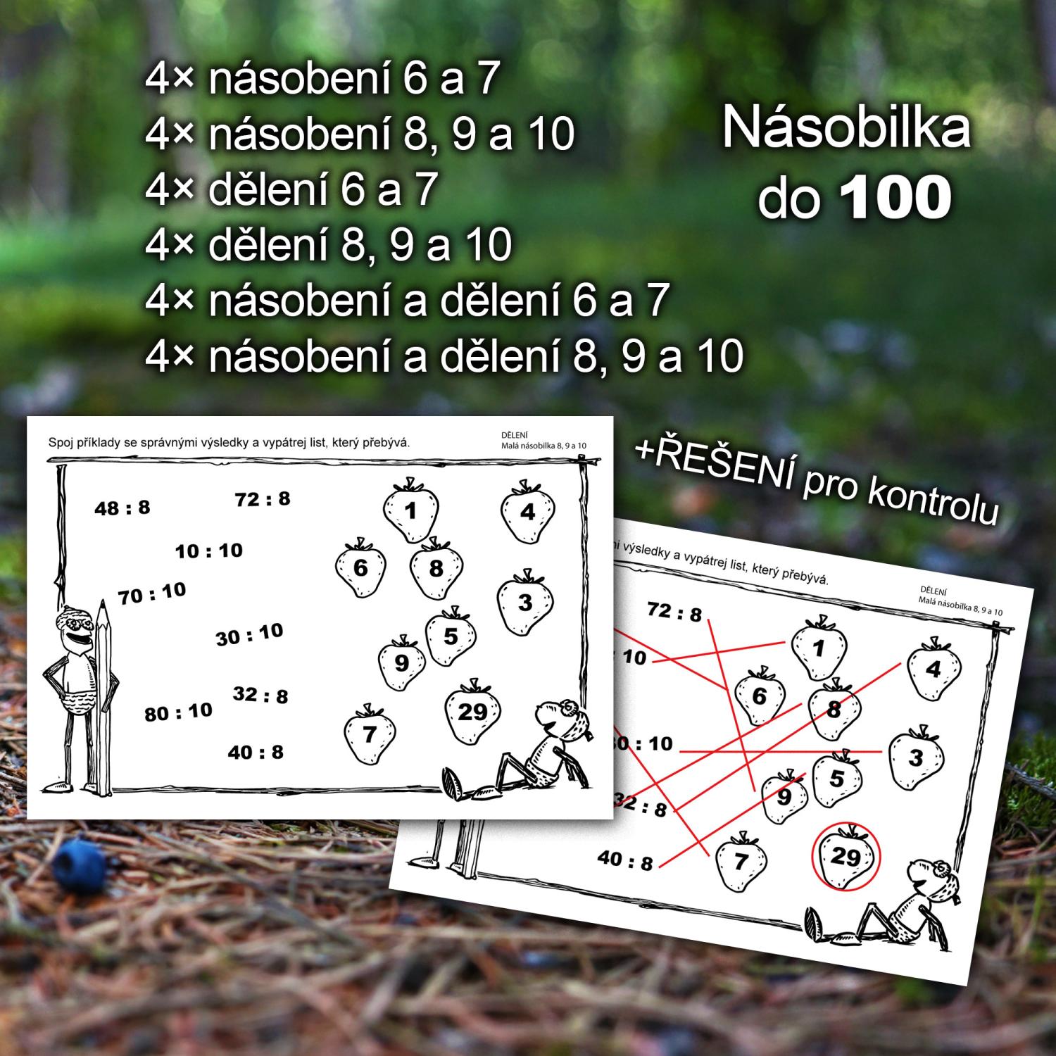Dubánčí pátračka - násobilka 6, 7, 8, 9 a 10 - najdi vetřelce – obrázek 2