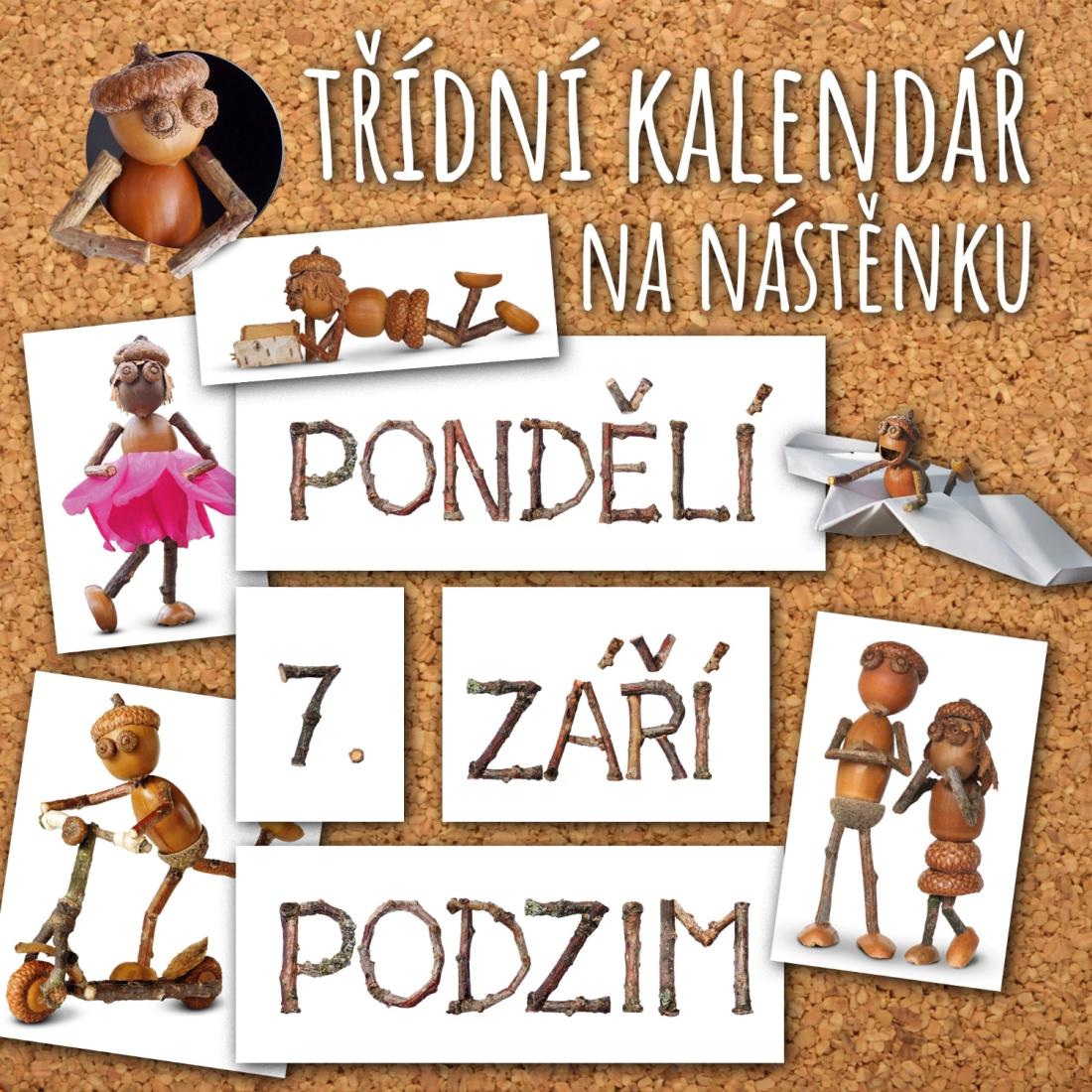 Třídní kalendář na nástěnku s dubánky
