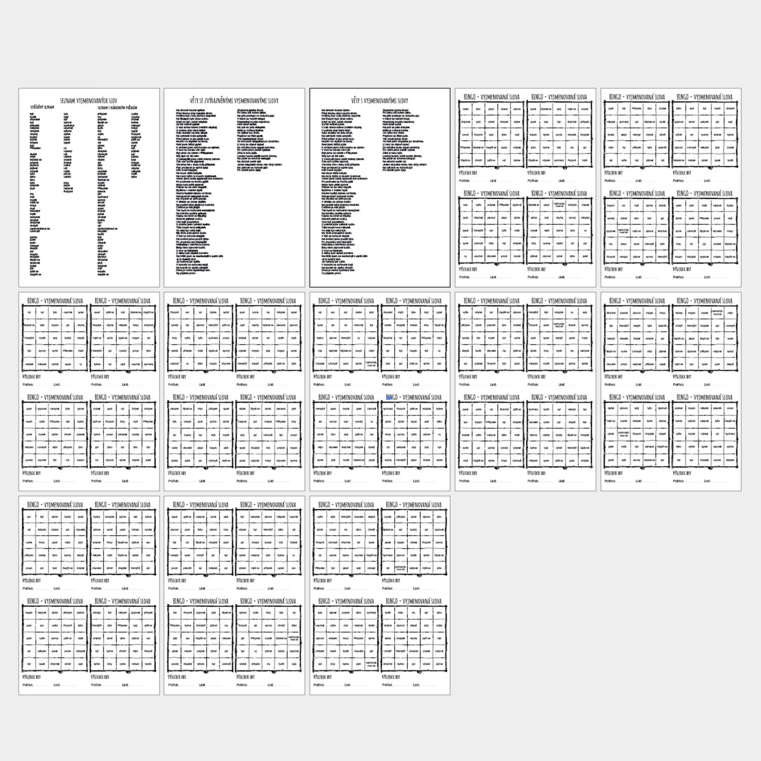 Dubánčí BINGO - vyjmenovaná slova – obrázek 4