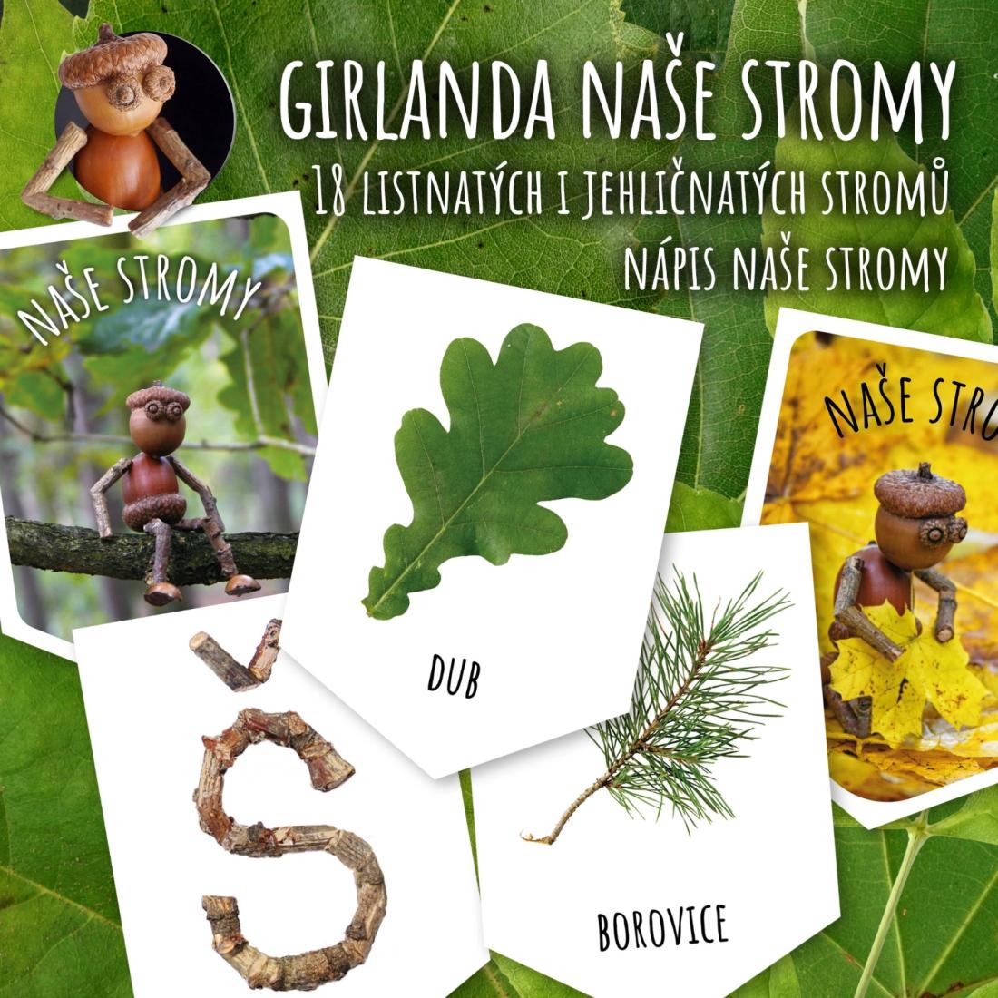 Naše stromy a jejich listy - girlanda