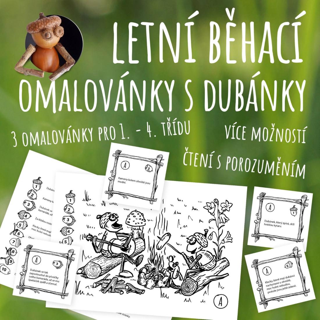 Letní běhací omalovánky s dubánky