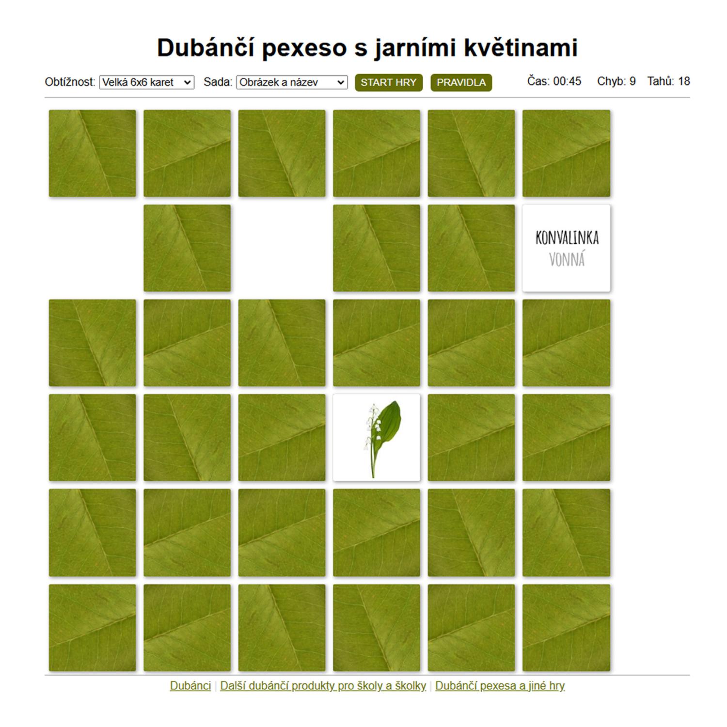 Jarní květiny - online pexeso – obrázek 3