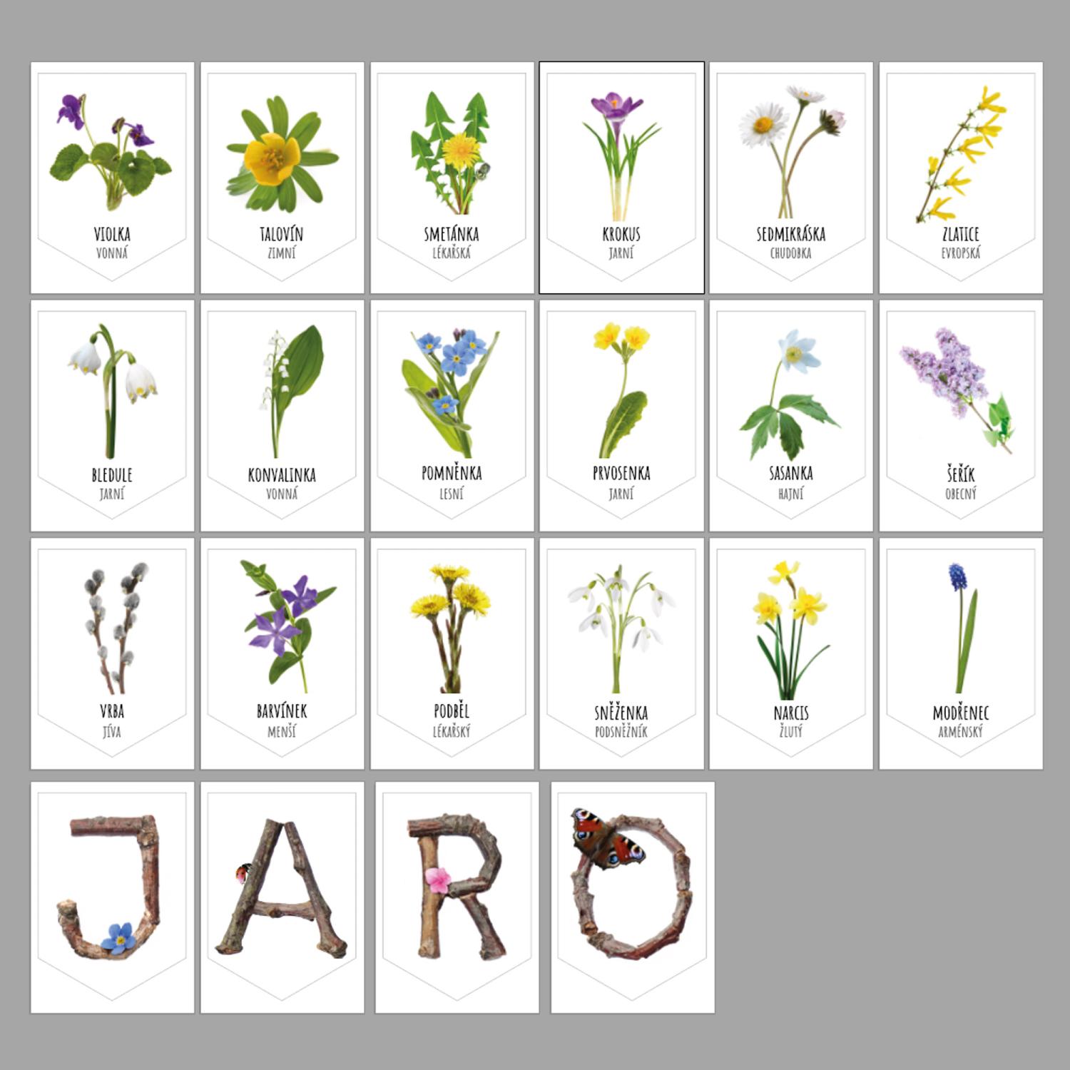 Jarní květiny - Girlanda s nápisem JARO – obrázek 4