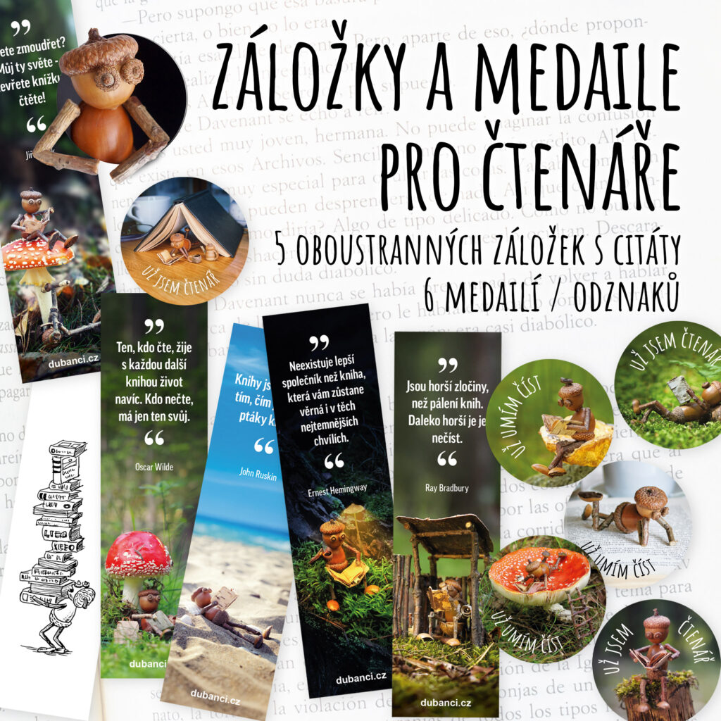 Záložky a medaile pro čtenáře