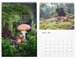Acorn elves calendars 2026 on Zazzle